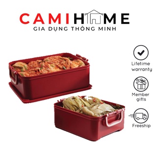 Bộ hộp bảo quản thực phẩm ngâm 5.5L và 6.9L Tupperware nhựa nguyên sinh an toàn sức khỏe