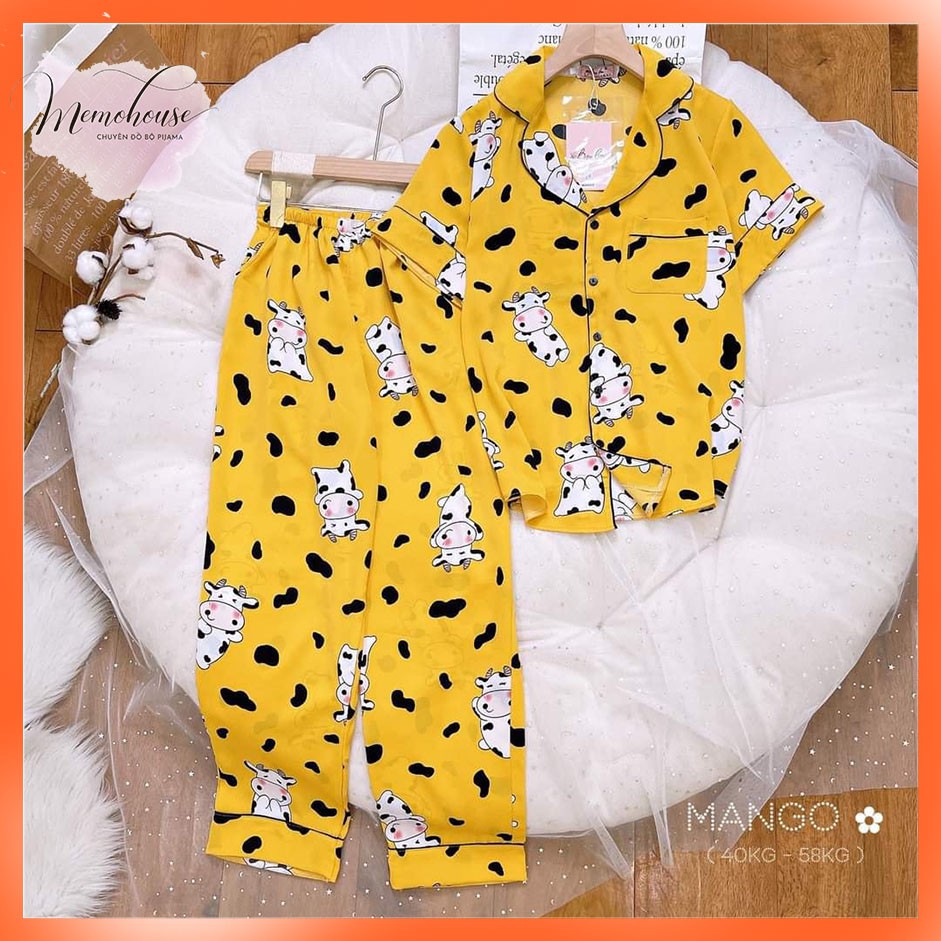 Đồ Mặc Nhà Pijama Lụa Mango TN Quần Dài Freesize - HÀNG CAO CẤP