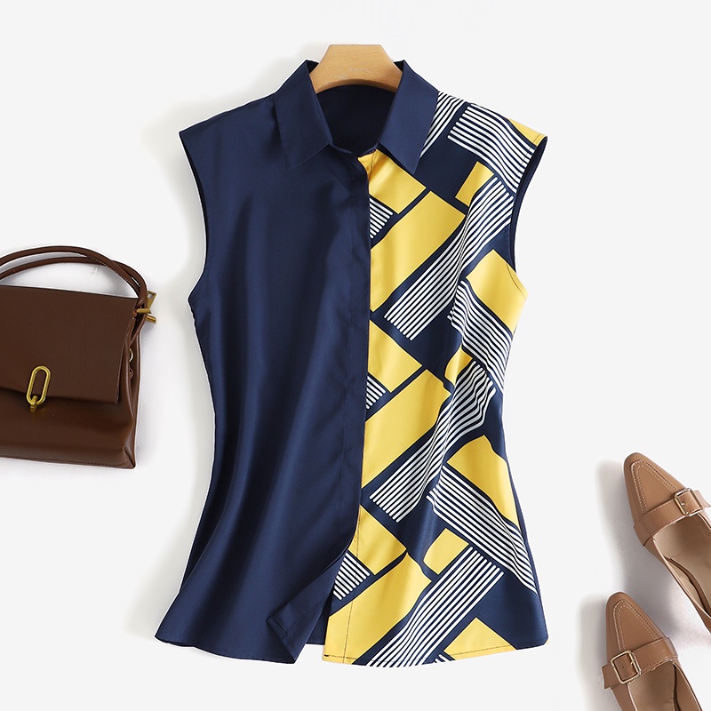 Zanzea Áo Sơ Mi Cổ Bẻ Ngắn Tay In Họa Tiết Hình Học Thời Trang Cho Nữ