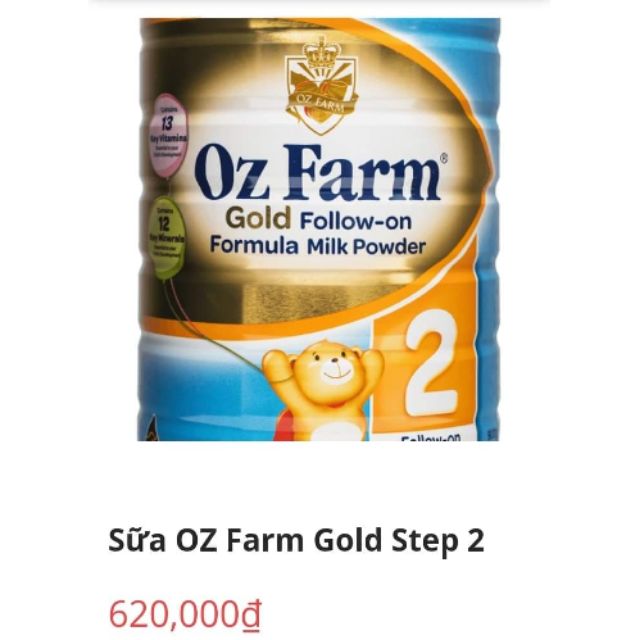 Sữa Oz Farm Úc Step 2 Nhập Khẩu Chính Ngạch