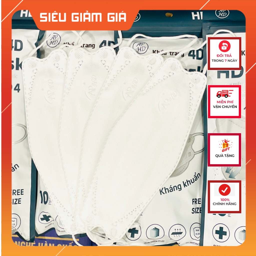 1 gói 10 cái khẩu trang y tế, khẩu trang f94 hàn quốc an phong hd mask - ảnh sản phẩm 9