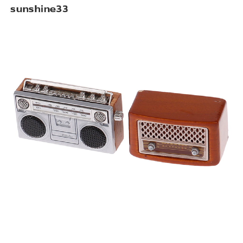 Radio Mini Tỉ Lệ 1: 12 Trang Trí Nhà Búp Bê Phong Cách retro