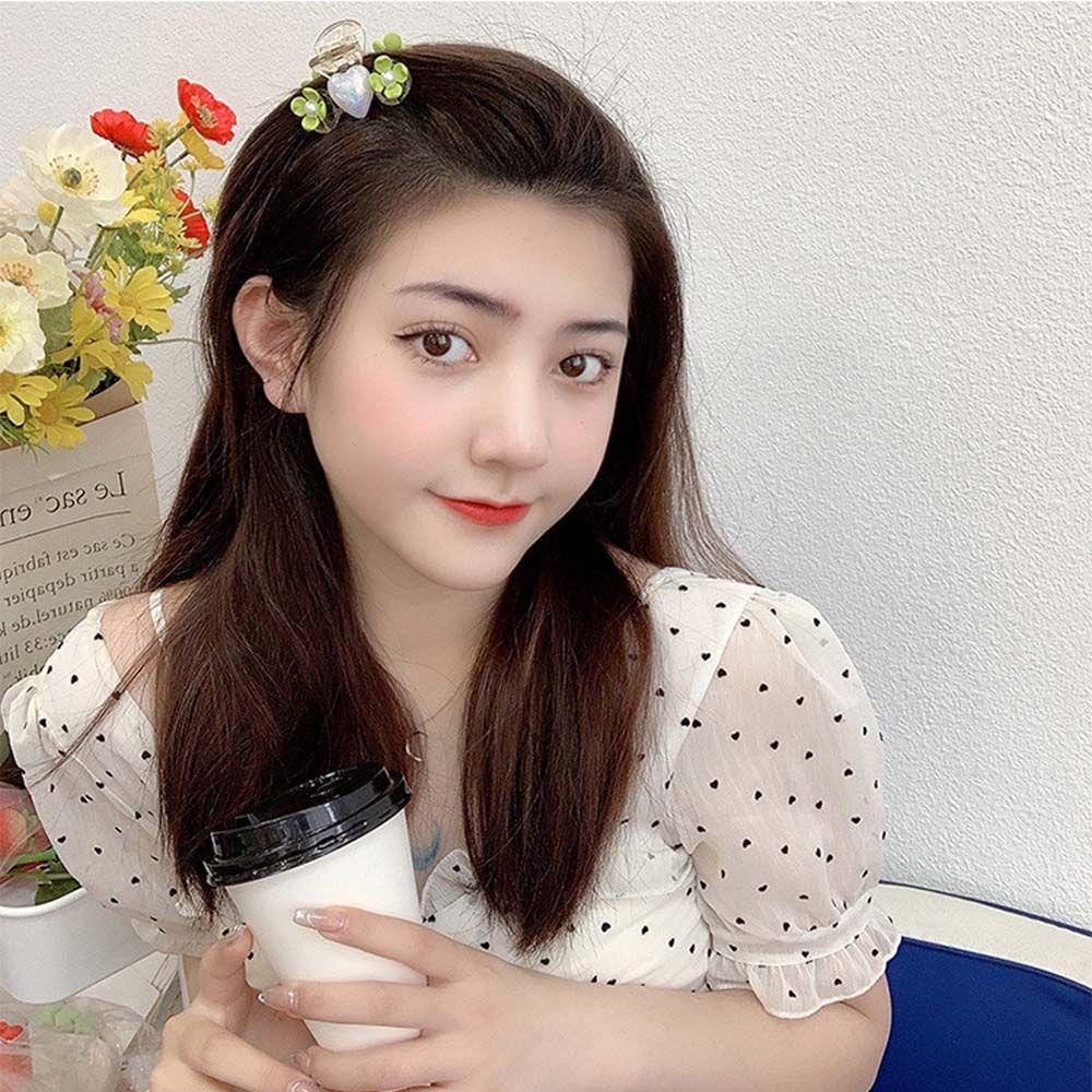 IVORY Kẹp Tóc Đính Ngọc Trai Hình Trái Tim Mini Phong Cách Hàn Quốc