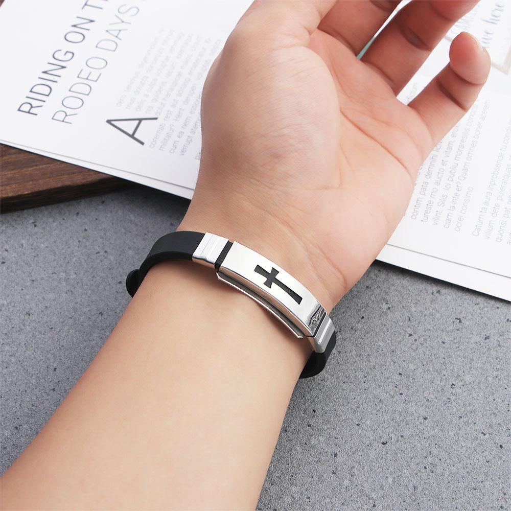 Vòng Tay Dây Silicon Họa Tiết Hui Đơn Giản Thời Trang Đường Phố Phong Cách Hàn Quốc Cho Nữ