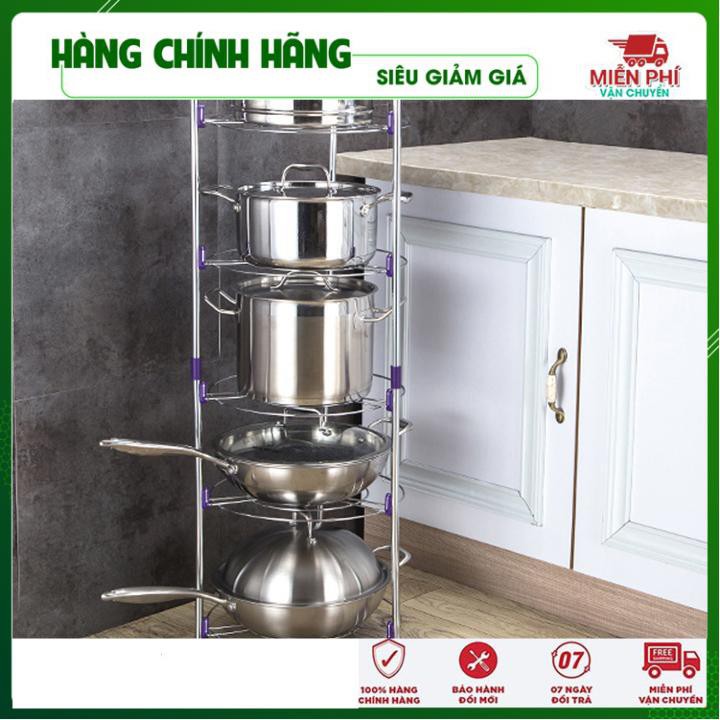 Kệ Nhà Bếp 5 Tầng  FREESHIP  GIẢM 5K Khi Nhập Mã [DUCBKM5K] Giá Để Xoong Nồi Chảo   Bằng Inox Cao Cấp