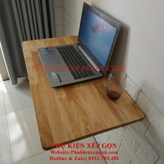 BÀN GẬP THÔNG MINH GỖ CAO SU GHÉP (40X60 CM)