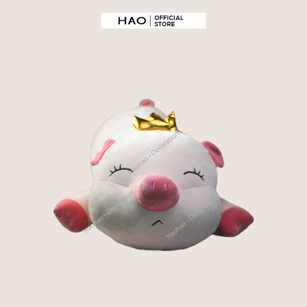 Gấu bông Haohao mẫu Lợn Vương Miện kích thước 110cm