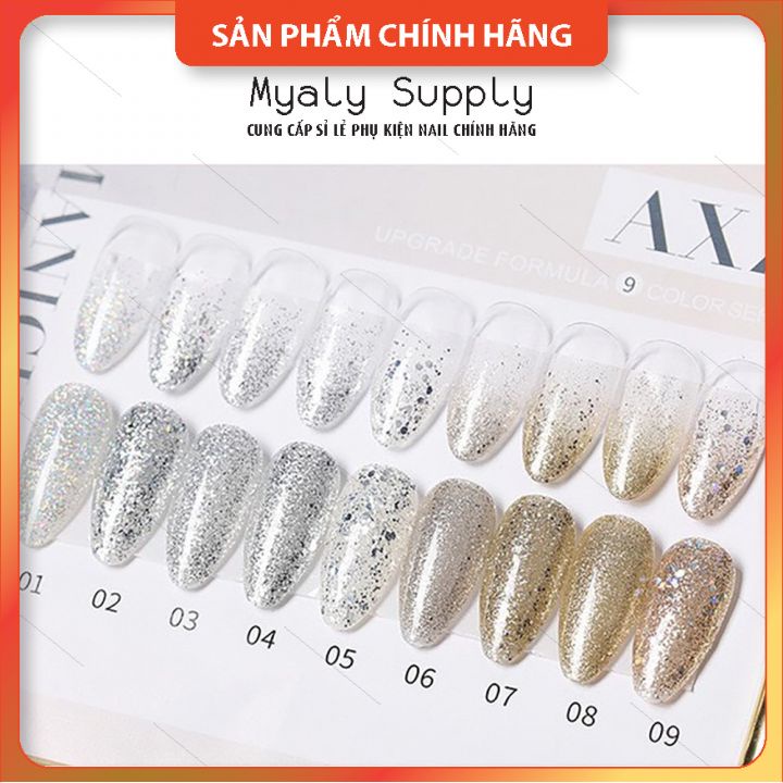 Set Sơn AS Nhũ Chai Đỏ Nắp Nhọn 9 Chai Cao Cấp AXZ SP000814