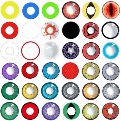 [cosplay] Lens mắt hóa trang / halloween / full tròng / hoạ tiết sáng màu nổi bật LUNA EYES