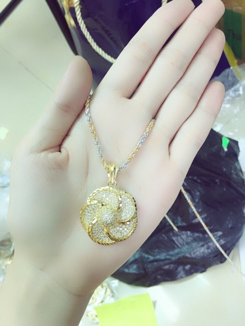 Vòng cổ kiềng cổ mạ vàng 24k