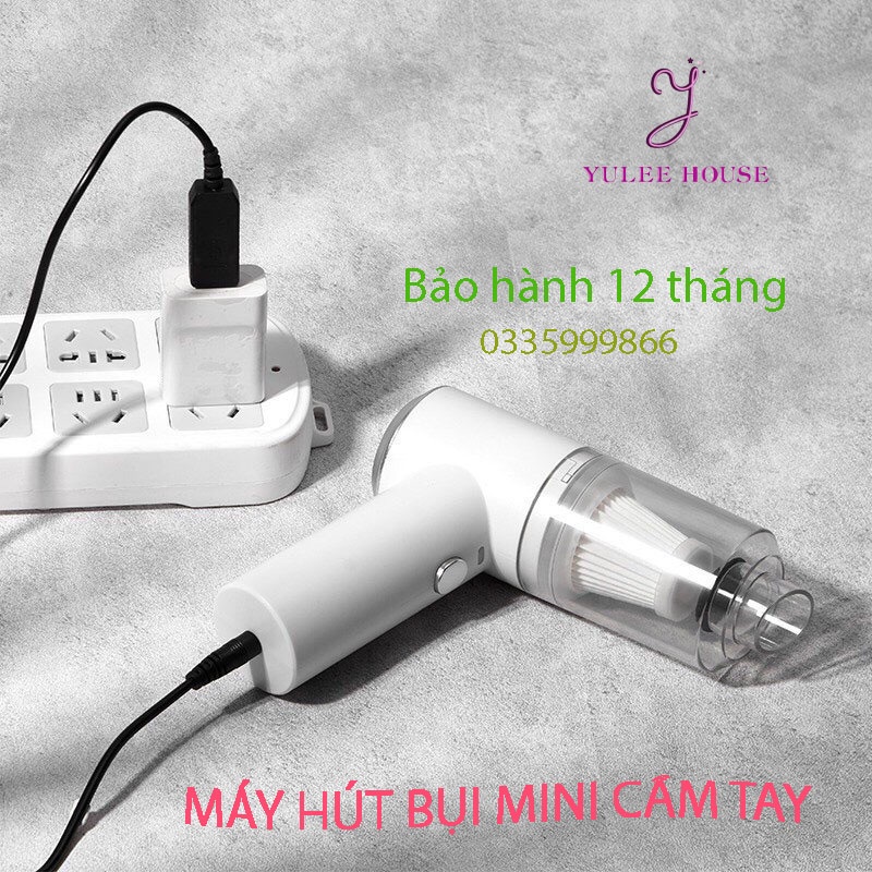 Máy Hút Bụi Cầm Tay, Máy Hút Lông Chó Mèo Mini Không Dây, Vệ Sinh Ô Tô, Gia Đình, Hút Bụi Giường Nệm - Bảo hành 6 tháng