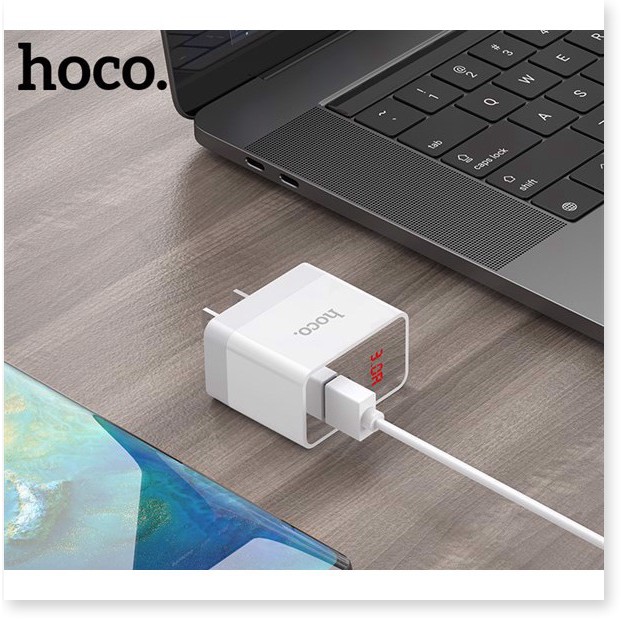 Cốc Sạc Nhanh Hoco DC28 2USB-5A Bảo Toàn Dòng Điện Tương Thích Tất Cả Các Dòng Điện Thoại  - SmartShop