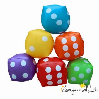 ♛loveyourself1♛-Inflatable Dice Funny Portable PVC Blow Up Dice Toy Great for Bunco Parties, Casino Night