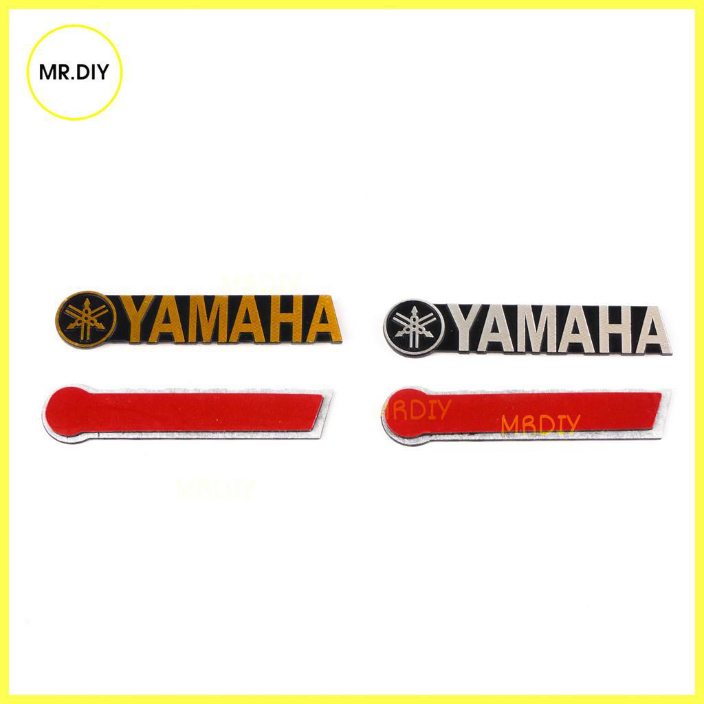 Logo Chữ YAMAHA Dán Chất Liệu Nhôm, Mặt Phay Xước 49x10 mm