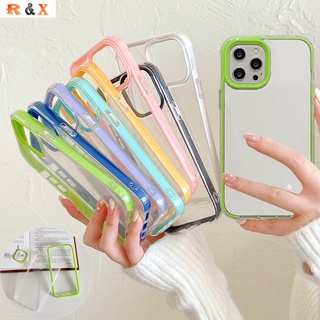 Ốp Điện Thoại Màu Kẹo Trong Suốt Viền Màu Có Thể Tháo Rời VIVO Y01 Y15S Y15A Y21T Y33S Y12i Y12 Y85 Y66 Y67 V5 V9 V11i S1 Pro Y1S R&X