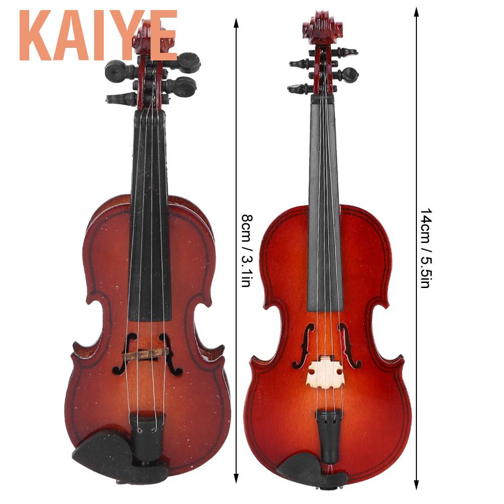 Mô Hình Đàn Violin Bằng Gỗ Phong Cách Cổ Điển Trang Trí Nhà Búp Bê