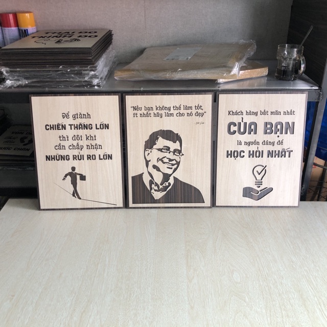 [Giá Sốc] Combo 3 Tấm Tranh Tạo Động Lực Gỗ treo tường độc đáo