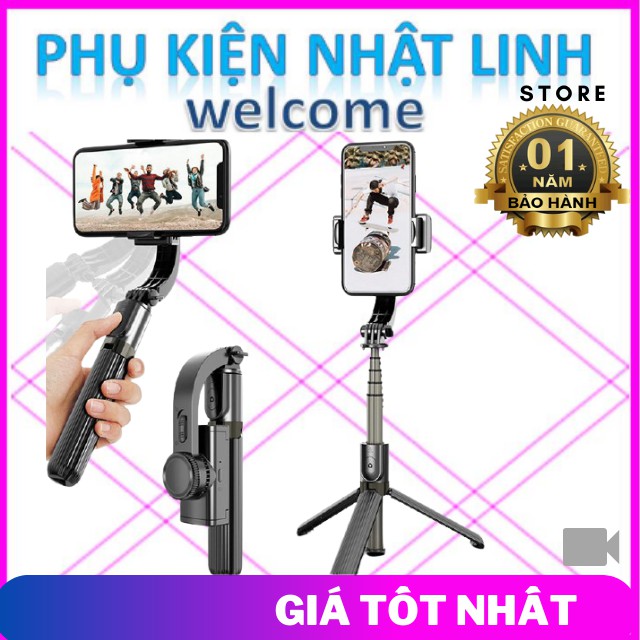 [Mã 159ELSALE hoàn 7% đơn 300K] Gậy chụp ảnh 3 chân,Gậy chụp ảnh Chống Rung Gimbal,Có Bluetooth,Gimbal L08