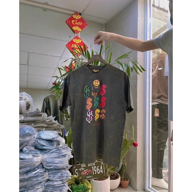 ÁO THUN TAY LỠ WASH FORM RỘNG UNISEX NAM NỮ