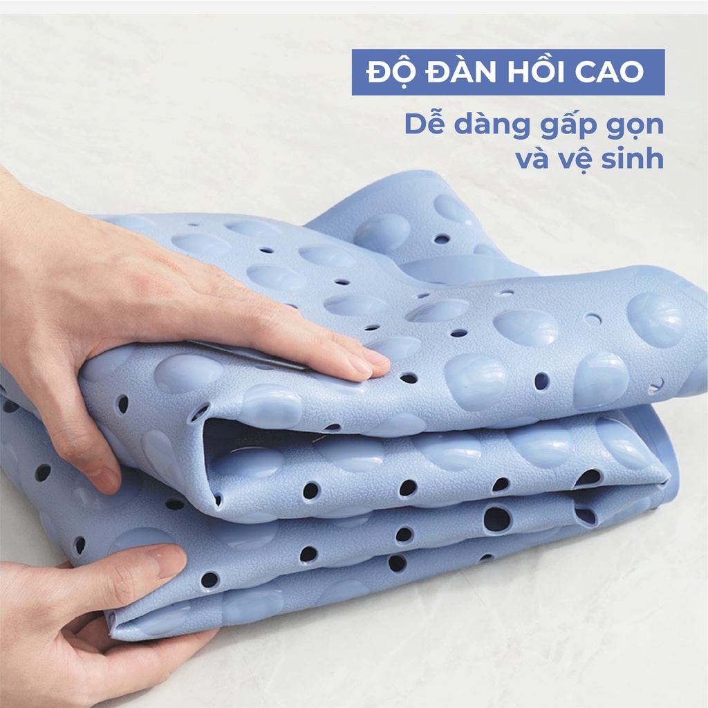 Thảm lau chân siêu thấm nước fesson, Thảm chùi chân nhà tắm chống trượt chất liệu PVC cao cấp 1824110090911