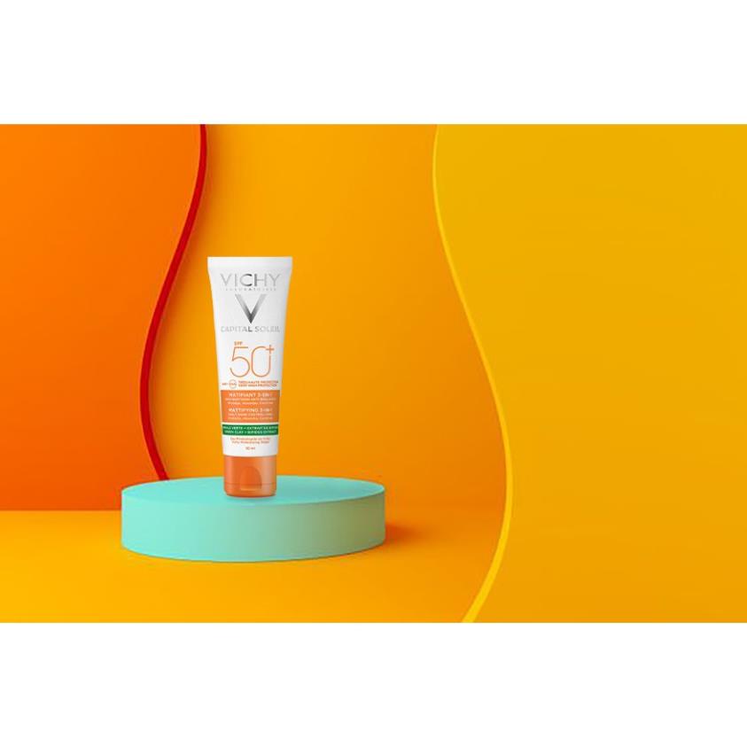 Kem Chống Nắng Không Gây Nhờn Rít Không Màu SPF50 Vichy Capital Soleil 50ml [ Hàng Chính Hãng ]