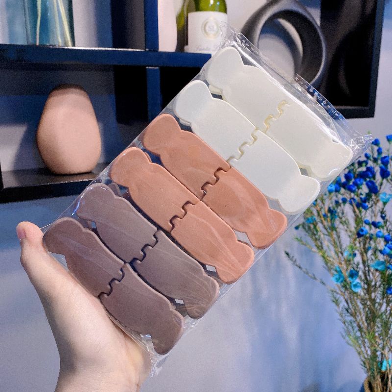 Kẹp Càng Cua 3R 5R Màu Trà Sữa Siêu Hót Nhựa Nhám