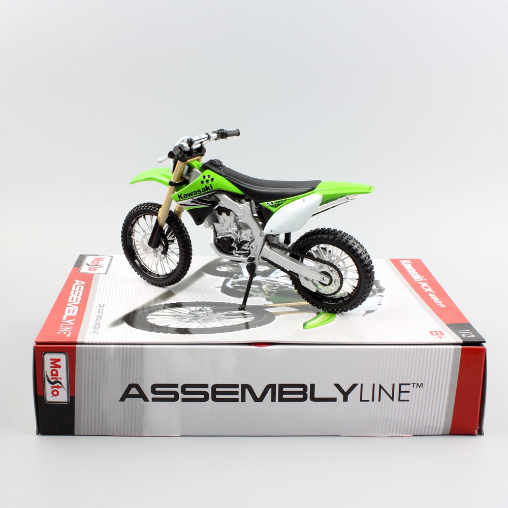 Mô hình lắp ráp Moto Kawasaki KX450F tỉ lệ 1:12 MAISTO