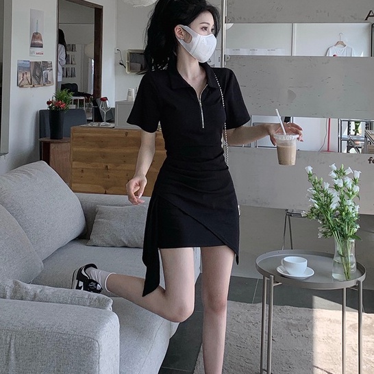 Đầm Cổ Polo Dáng Ôm Thiết Kế Độc Đáo Thời Trang Mùa Hè Hàng Mới Dành Cho Bạn Nữ