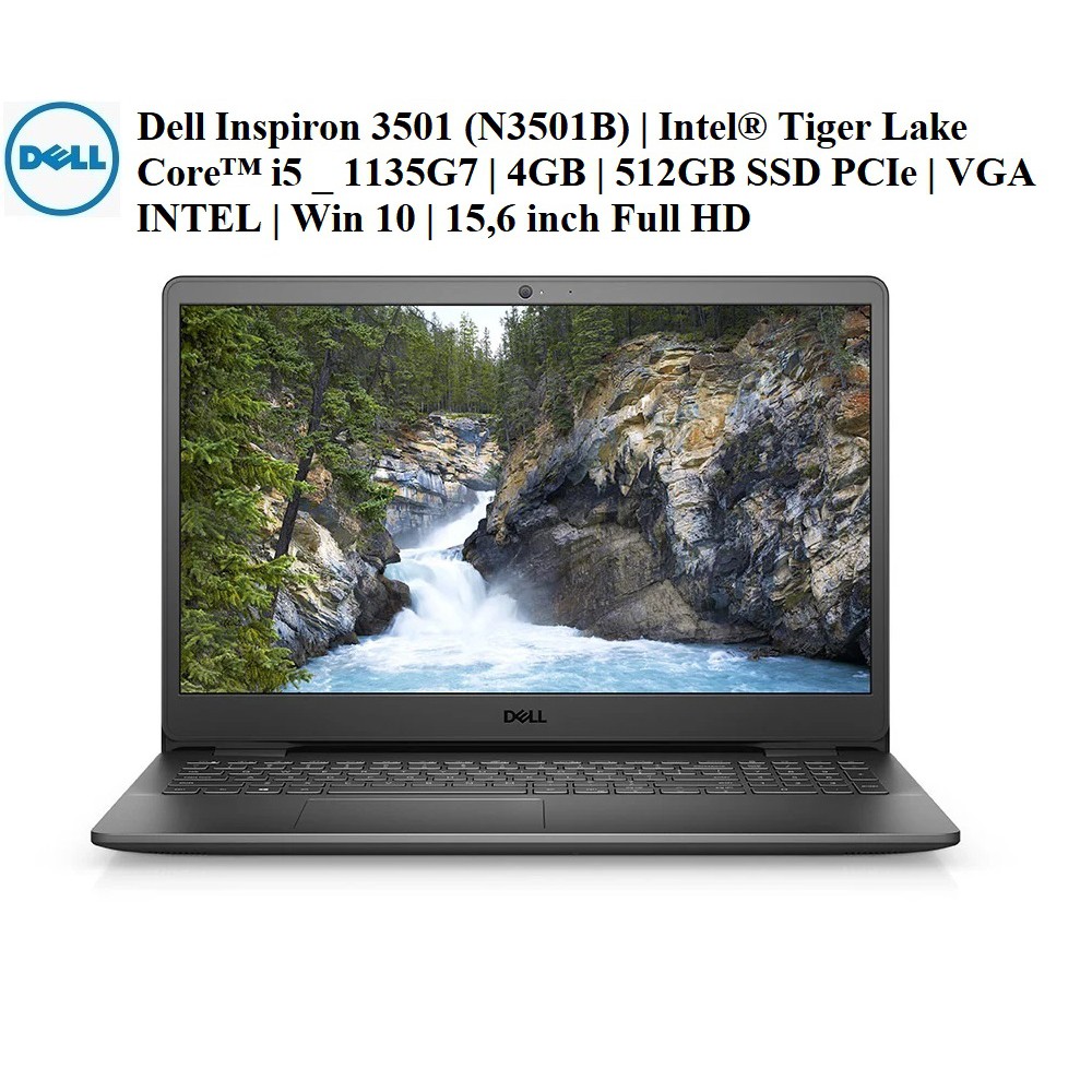 LapTop Dell Inspiron 3501 N3501B | Intel Tiger Lake Core i5 _ 1135G7 | 4GB | 512GB SSD PCIe | Win 10 | 15,6 inch Full HD