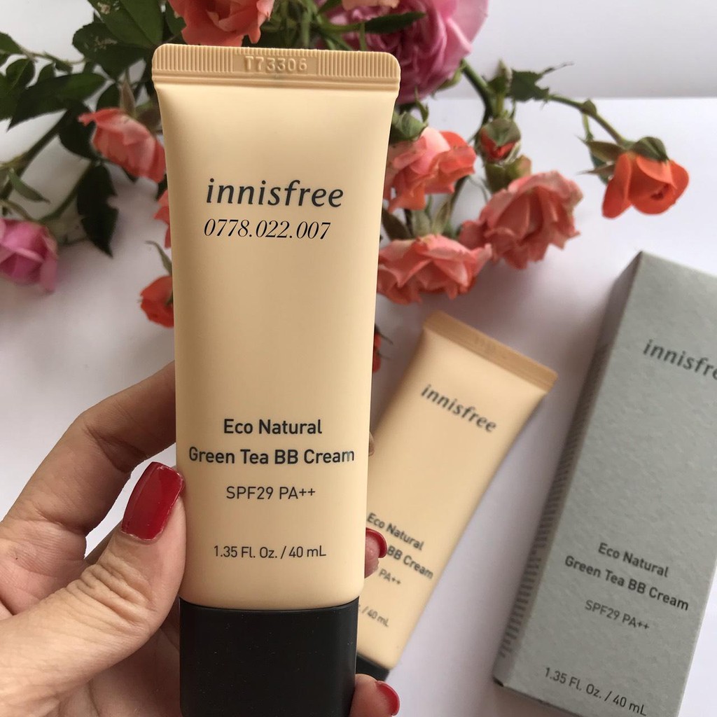 KEM BB CREAM INNISFREE ECO NATURAL GREEN TEA 40ML CHÍNH HÃNG - 5612