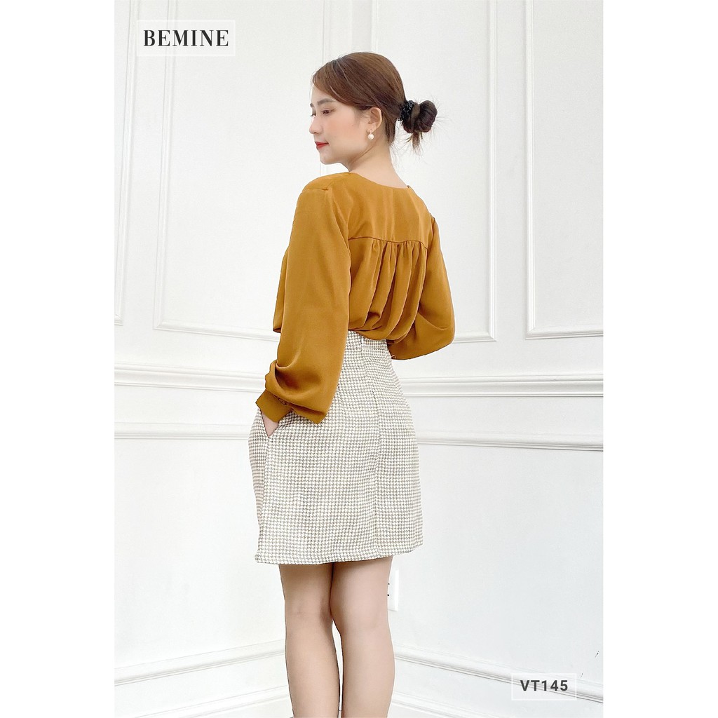 Chân váy chữ A họa tiết ziczac BEMINE VT145NAU | BigBuy360 - bigbuy360.vn