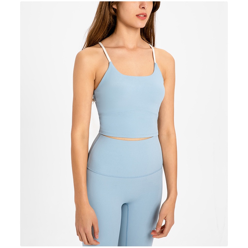 Áo tập thể thao Lululemon Two-tone Strappy Bra - Áo bra thể thao Lulu không logo
