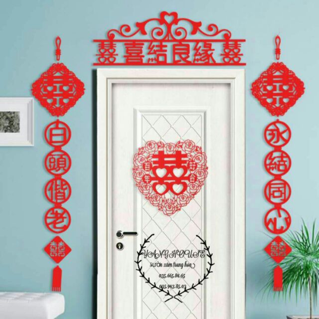 Trang trí cửa phòng cưới