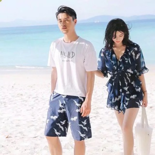 Bộ bơi đôi hình con hạc xanh