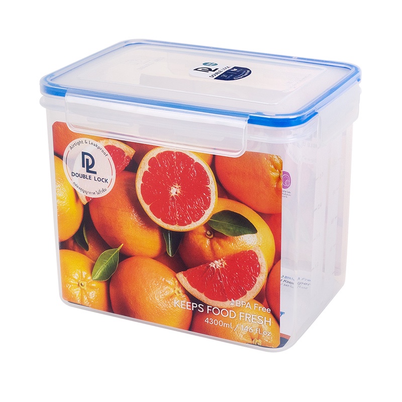 Hộp đựng TP bằng nhựa Double Lock 1170ml, 1780ml, 2400ml, 4300ml - Nhập khẩu Thái Lan