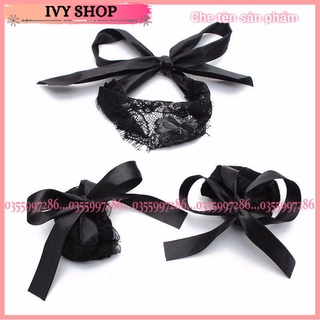 Bịt mắt ren - E001 (đen, trắng) - phụ kiện đồ ngủ cosplay