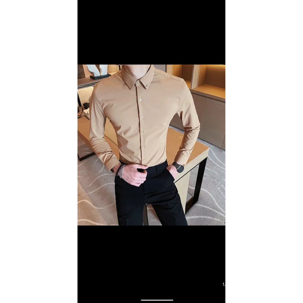 Áo sơ mi nam nữ form rộng dài tay unisex vải lụa thái chống bai xù chống nhăn nhàu thương hiệu Gman | BigBuy360 - bigbuy360.vn