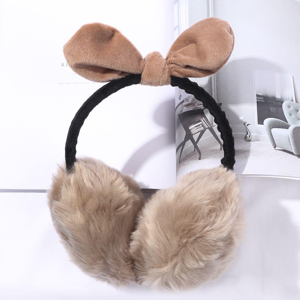 Chụp Tai Giữ Ấm Đính Nơ Dày Dặn Thời Trang Cho Nữ