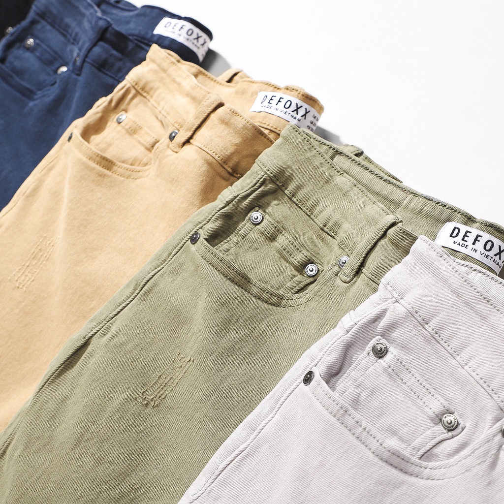 Quần short nam denim DEFOXX (chất liệu vải denim co dãn ,form ngang gối,hàng vnxk)