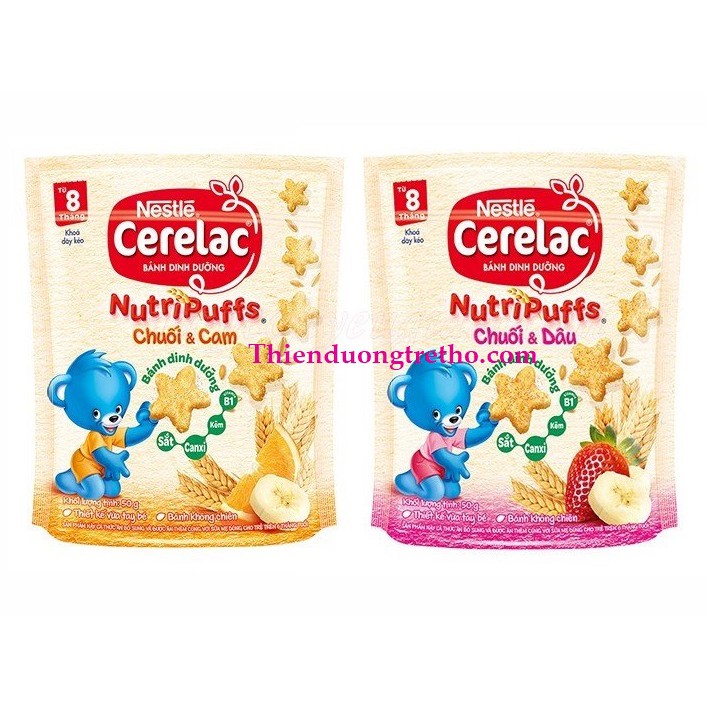 Bánh Ăn Dặm Nestlé CERELAC Nutripuffs - Gói 50g