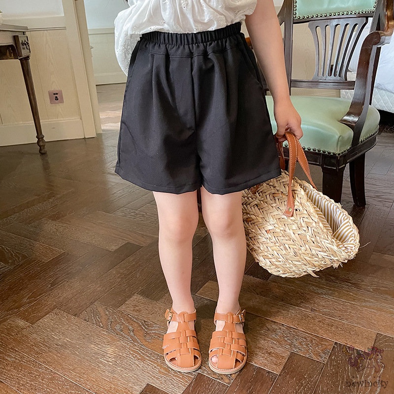 Quần Short Thể Thao Màu Sắc Đơn Giản Phong Cách Hàn Quốc Cho Bé Gái