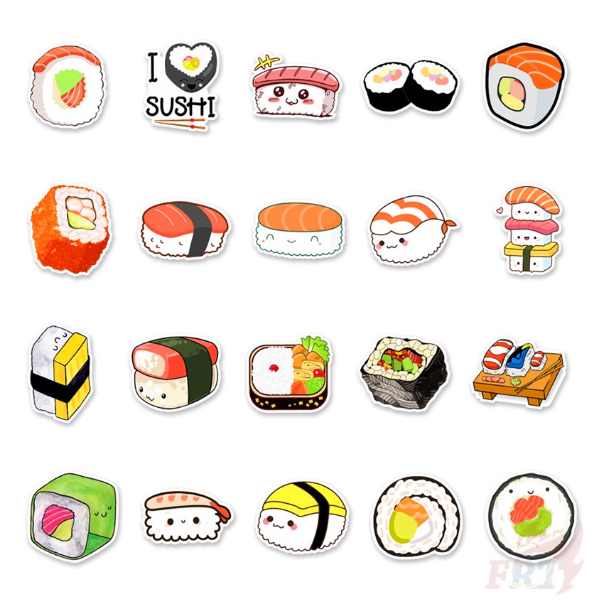 Bộ 50 Cái ☆ Sticker Dán Trang Trí Sushi Zushi Series 01 Chất Lượng Cao ☆ Sticker Dán Tường Chống Thấm Nước Thời Trang