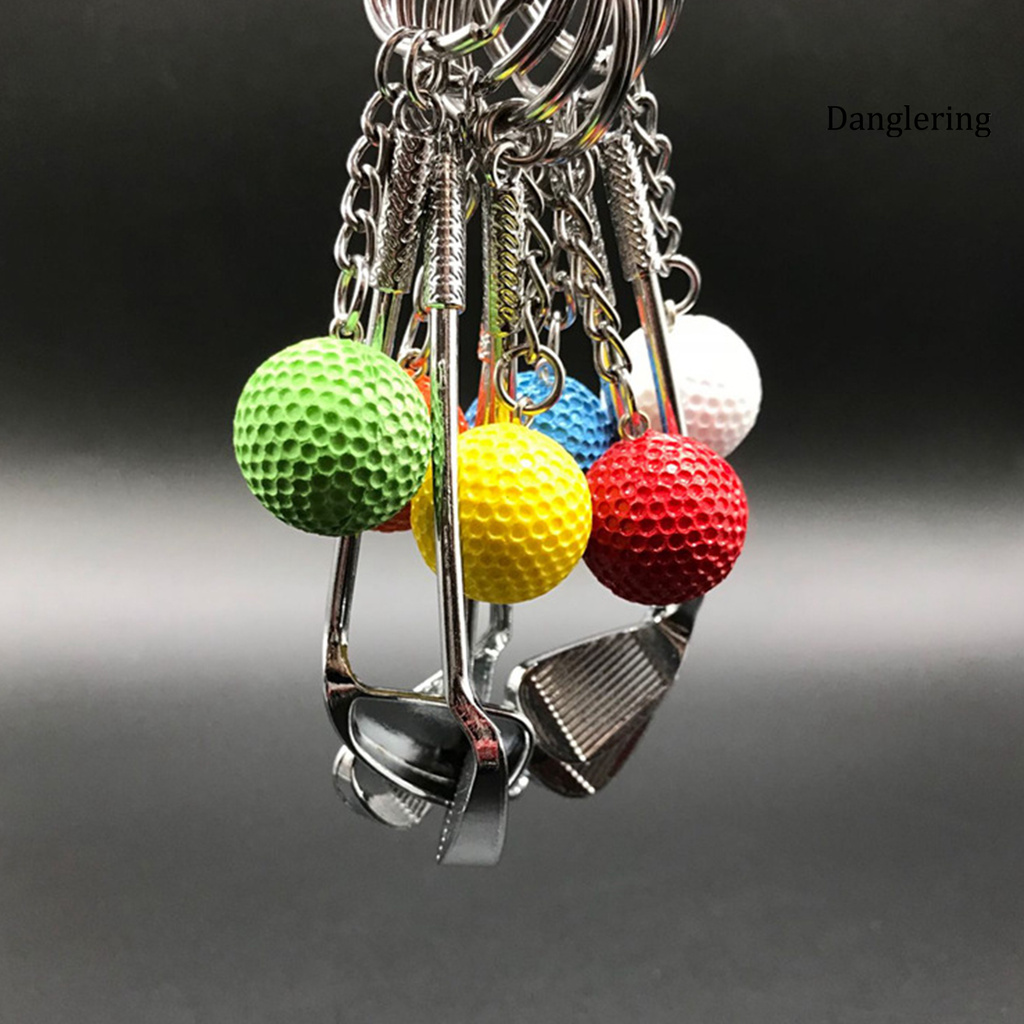 Móc khóa phối hình gậy đánh golf và quả bóng siêu nhẹ