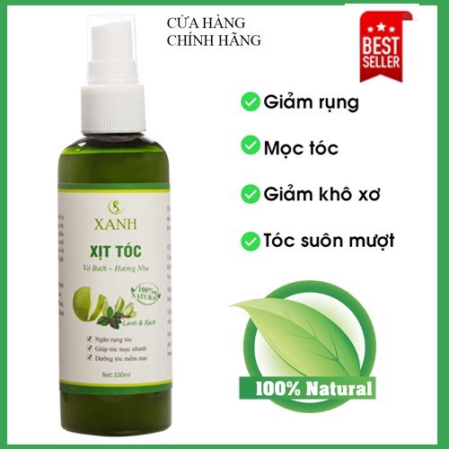 Tinh Dầu Xịt Bưởi Mọc Tóc con chắc khỏe Xanh 100ml