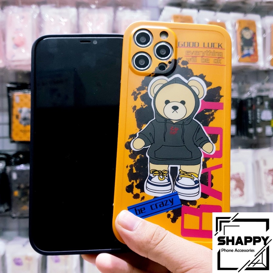 Ốp Lưng IPhone Gấu Ted Baby Dẻo Viền Vuông Các Dòng 7Plus/8Plus/X/XS/XsMax/11/11ProMax/12ProMax [Shappy Shop]