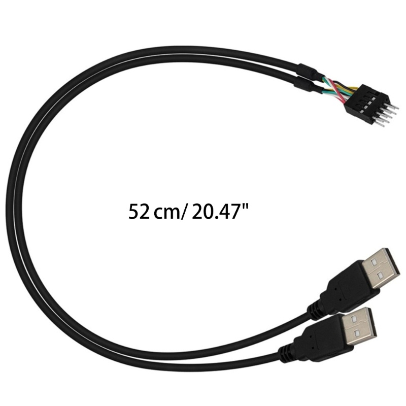 Cáp Chuyển Đổi USB-A Sang Bo Mạch Chủ 9Pin Du Pont USB 50cm / 19.7in Chuyên Dụng Cho Máy Tính