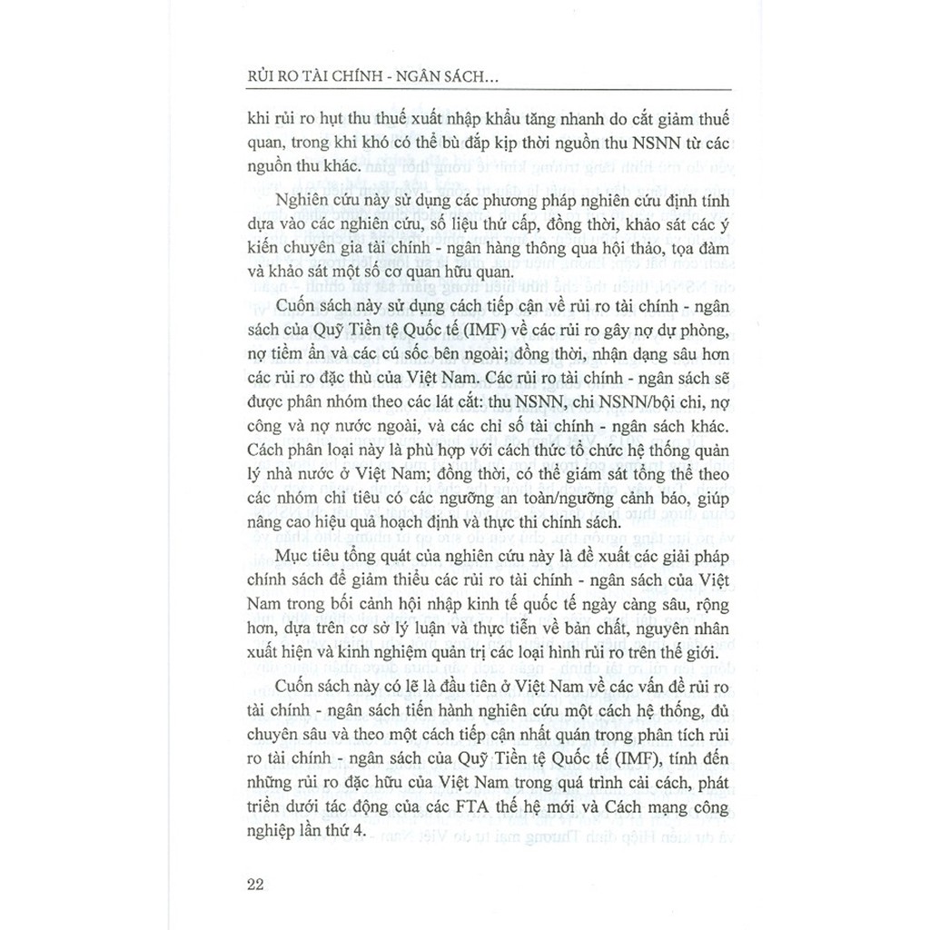 Sách - Rủi Ro Tài Chính - Ngân Sách: Lý Luận, Thực Tiễn Và Giải Pháp Chính Sách Cho Việt Nam