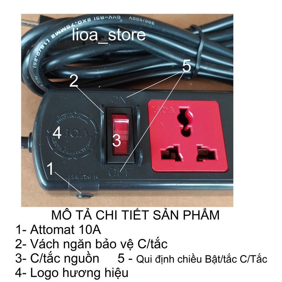 Ổ CẮM ĐIỆN LiOA 2D2S - LOẠI ĐA NĂNG HỖ HỢP CÓ ATTOMAT.