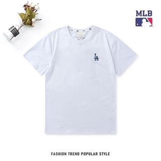 MLB Áo Thun Thể Thao Tay Ngắn Cổ Tròn Dáng Rộng Chất Liệu Cotton Có Size Lớn Dành Cho Nam Và Nữ