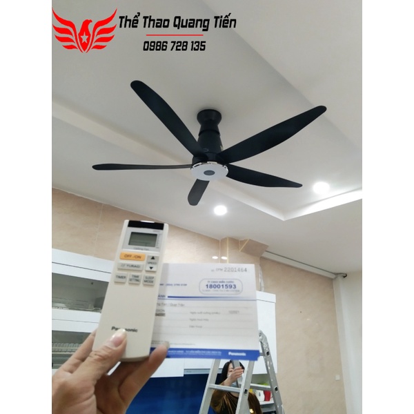 Quạt trần 5 cánh Panasonic DC F-60XDN ĐEN (220V)